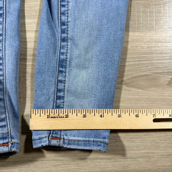 True Religion Jeans Womens 28 Light Blue Jennie Curvy Mid Rise Skinny Stretchy - Picture 5 of 6